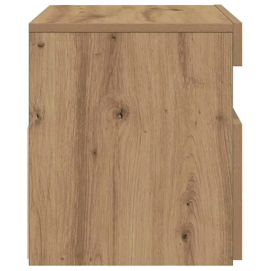 Meubles TV avec lumières LED 2 pcs chêne artisanal - 9