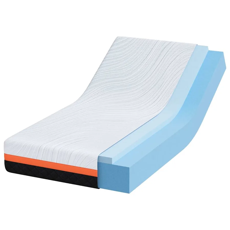 Matelas Blanc et Noir 80 x 160 cm Tissu jacquard - 3