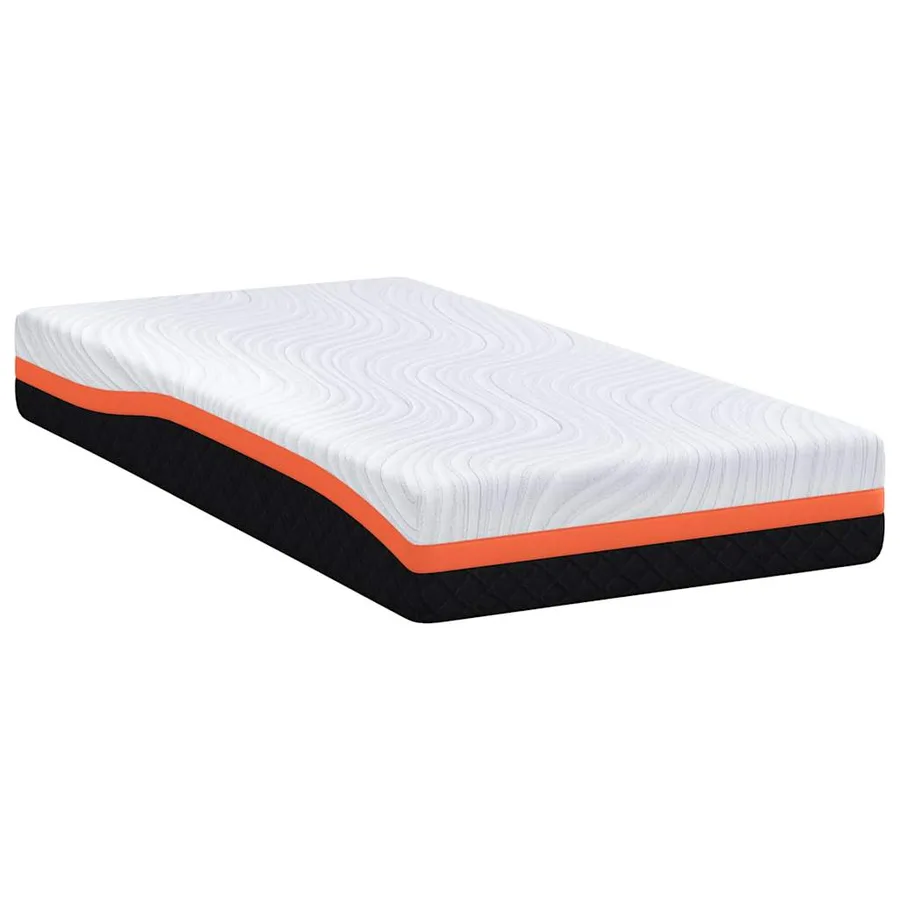 Matelas Blanc et Noir 80 x 160 cm Tissu jacquard - 5