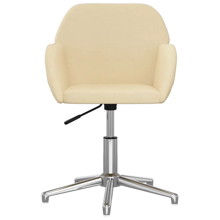 Chaises pivotantes à manger lot de 2 Crème Tissu - 4