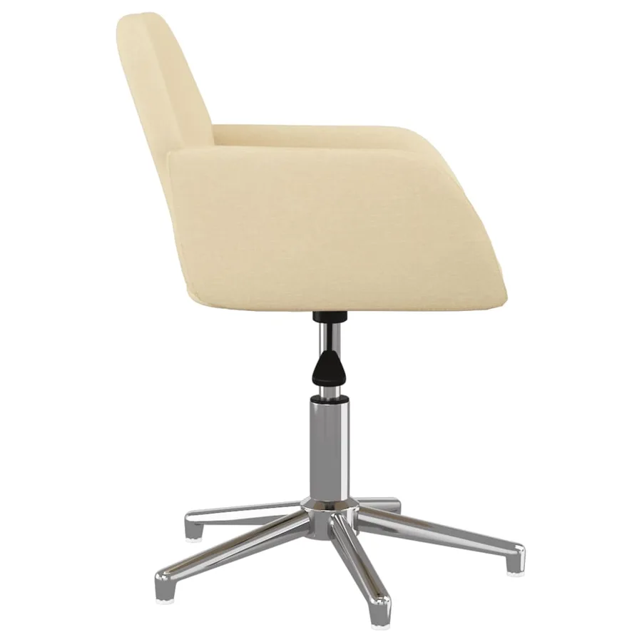 Chaises pivotantes à manger lot de 2 Crème Tissu - 5