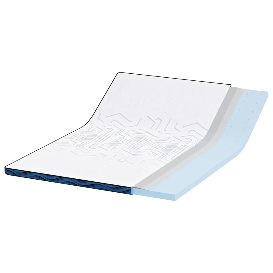Surmatelas Blanc 140 x 200 cm Tissu jacquard - 4