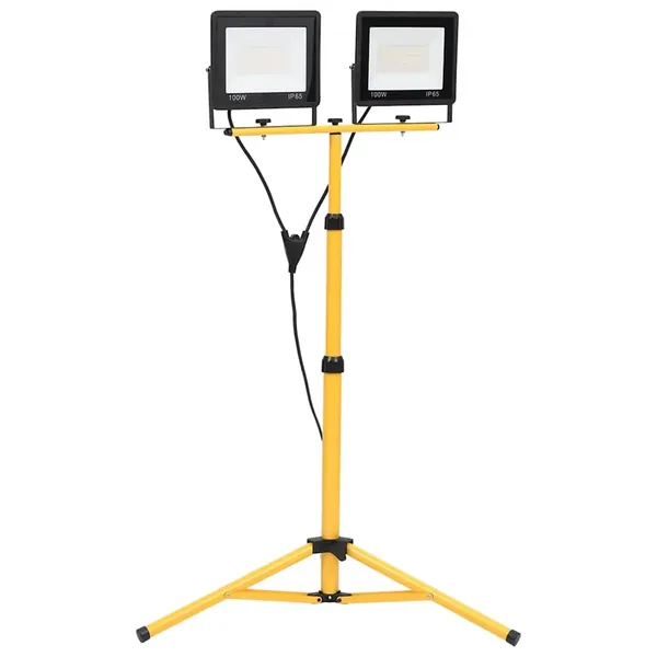 Projecteur à LED avec trépied 2x100 W Blanc chaud