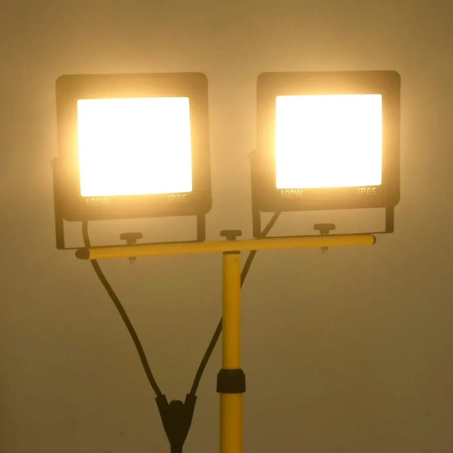 Projecteur à LED avec trépied 2x100 W Blanc chaud - 2