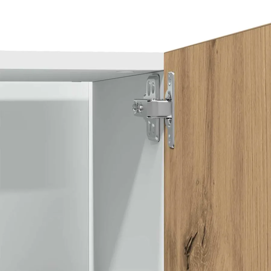 Armoire réfrigérée "Lyon" Chêne artisanal 60 x 57 x 207 cm Bois d'ingénierie - 12