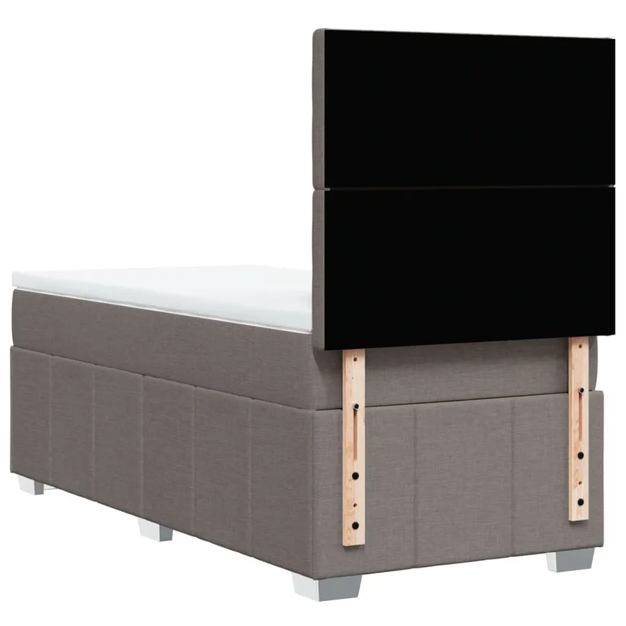 Sommier à lattes de lit avec matelas Taupe 80x200 cm Tissu - 8