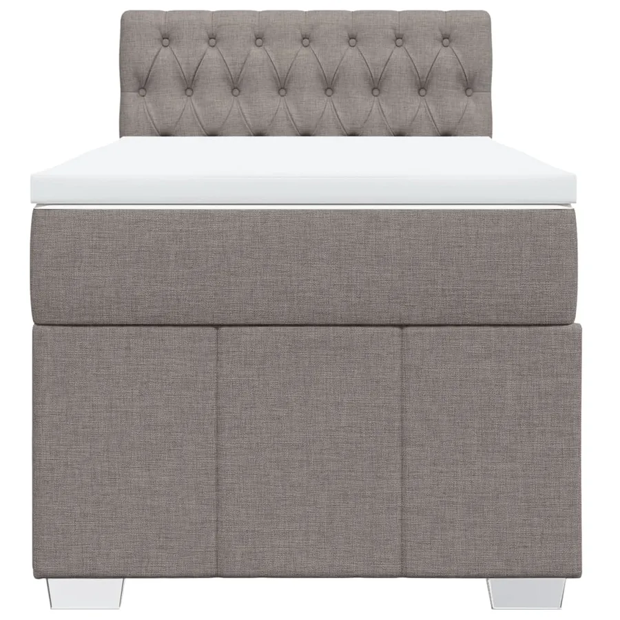 Sommier à lattes de lit avec matelas Taupe 80x200 cm Tissu - 6