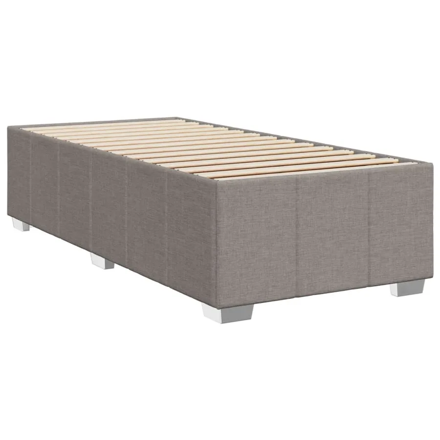 Sommier à lattes de lit avec matelas Taupe 80x200 cm Tissu - 9