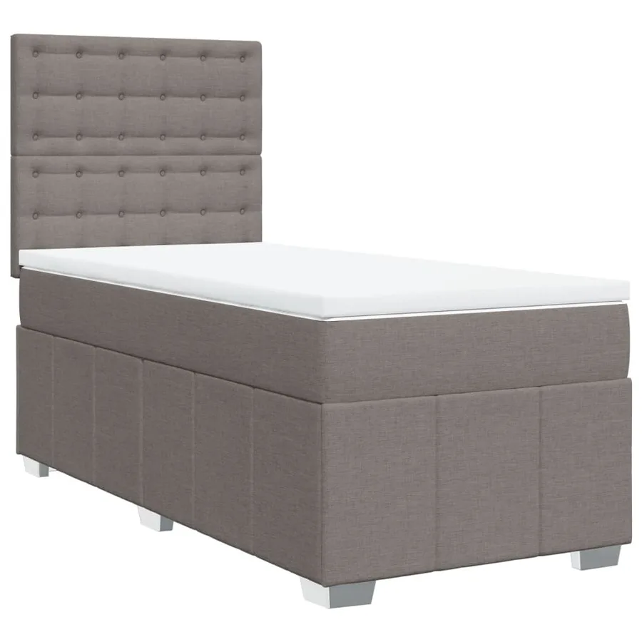 Sommier à lattes de lit avec matelas Taupe 80x200 cm Tissu - 2