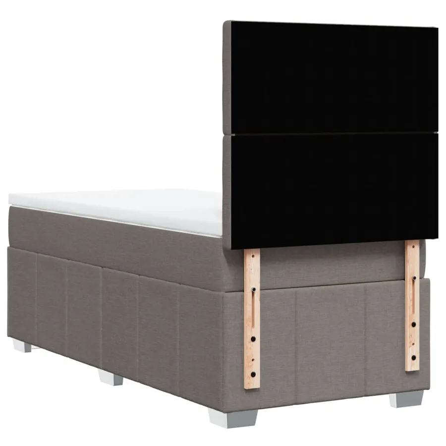 Sommier à lattes de lit avec matelas Taupe 80x200 cm Tissu - 6