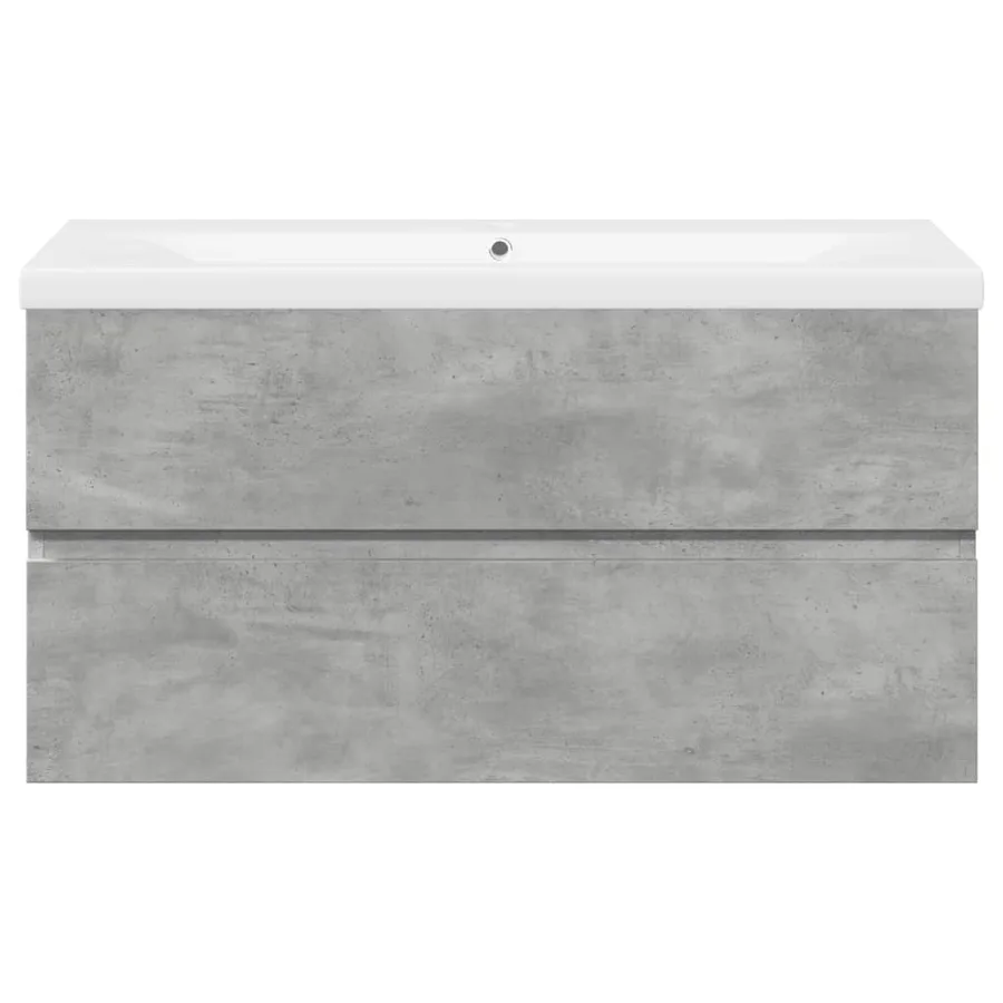 Ensemble de meubles de salle de bain 2 pcs gris béton - 4