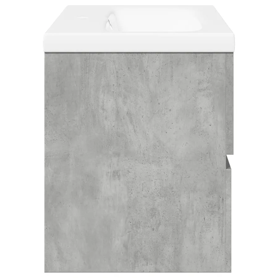 Ensemble de meubles de salle de bain 2 pcs gris béton - 5