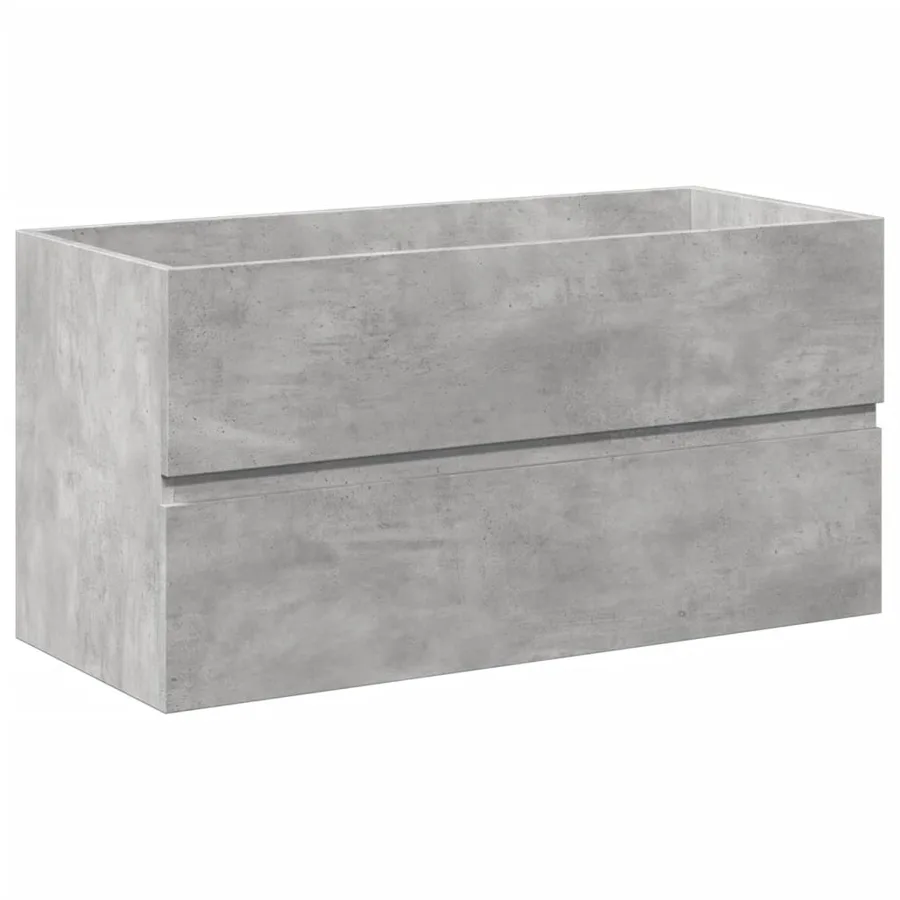 Ensemble de meubles de salle de bain 2 pcs gris béton - 8