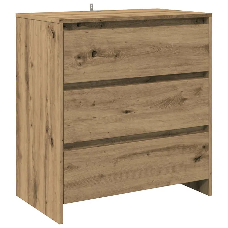 Buffet 3 pcs chêne artisanal bois d'ingénierie - 6