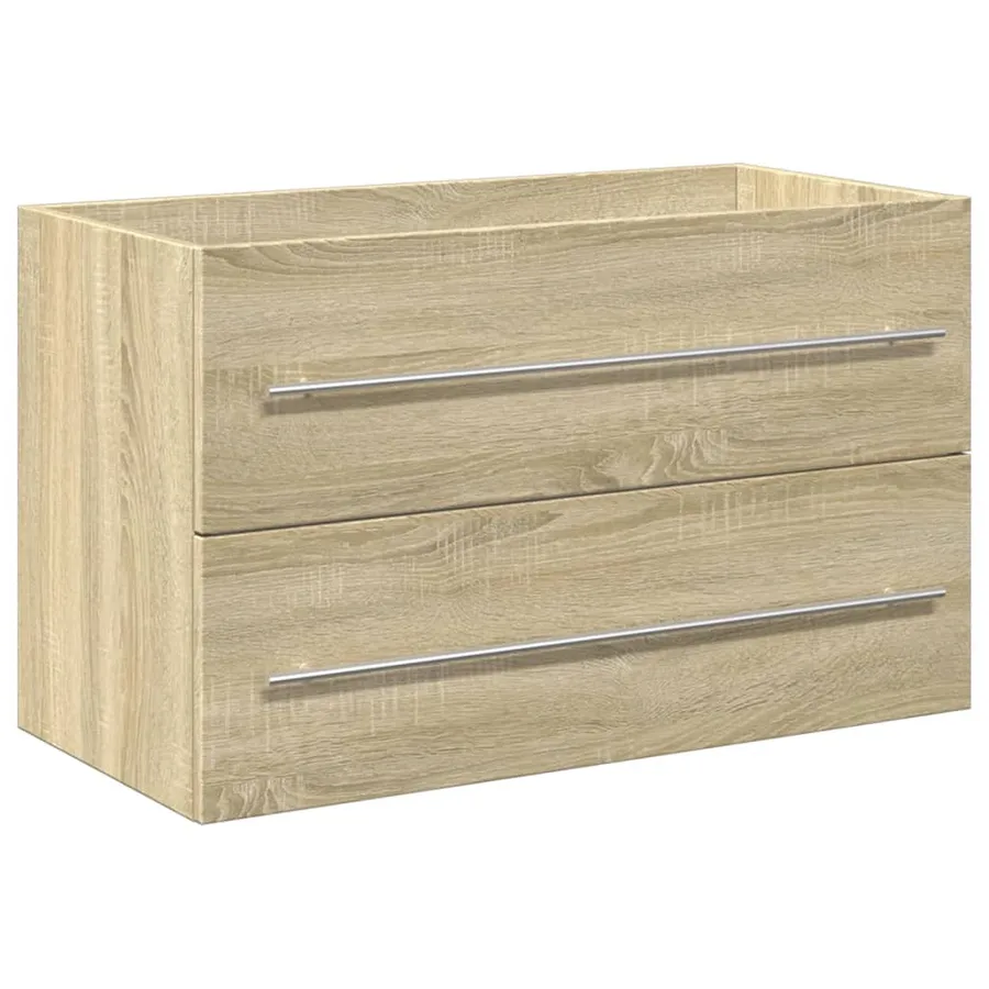 Ensemble de meubles de salle de bain 2 pcs chêne sonoma - 7