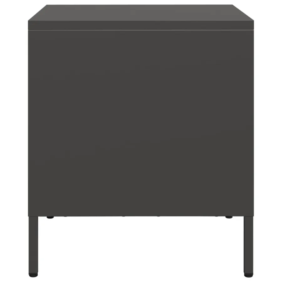 Tables de chevet 2 pcs noir 35x39x43,5 cm acier - 7