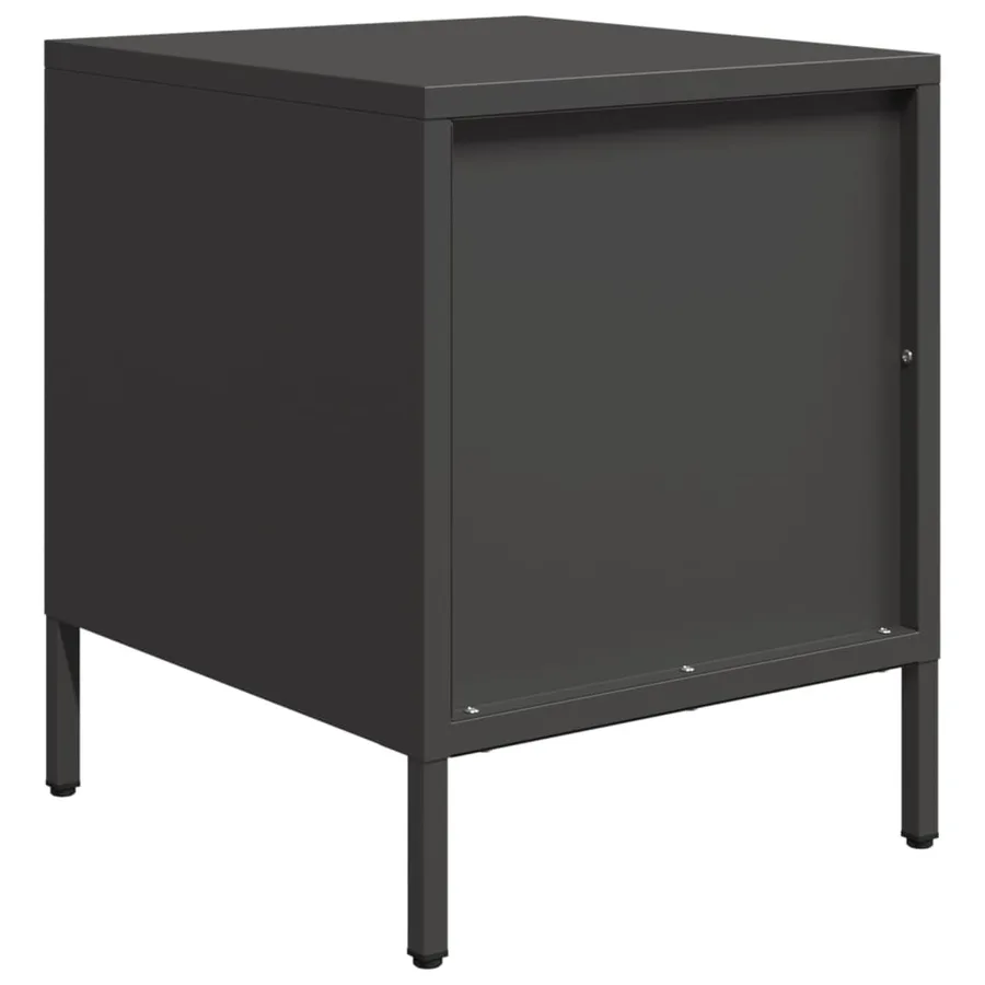 Tables de chevet 2 pcs noir 35x39x43,5 cm acier - 8