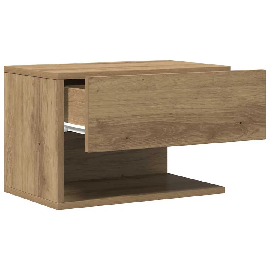Tables de chevet murales 2 pcs chêne artisanal - 4