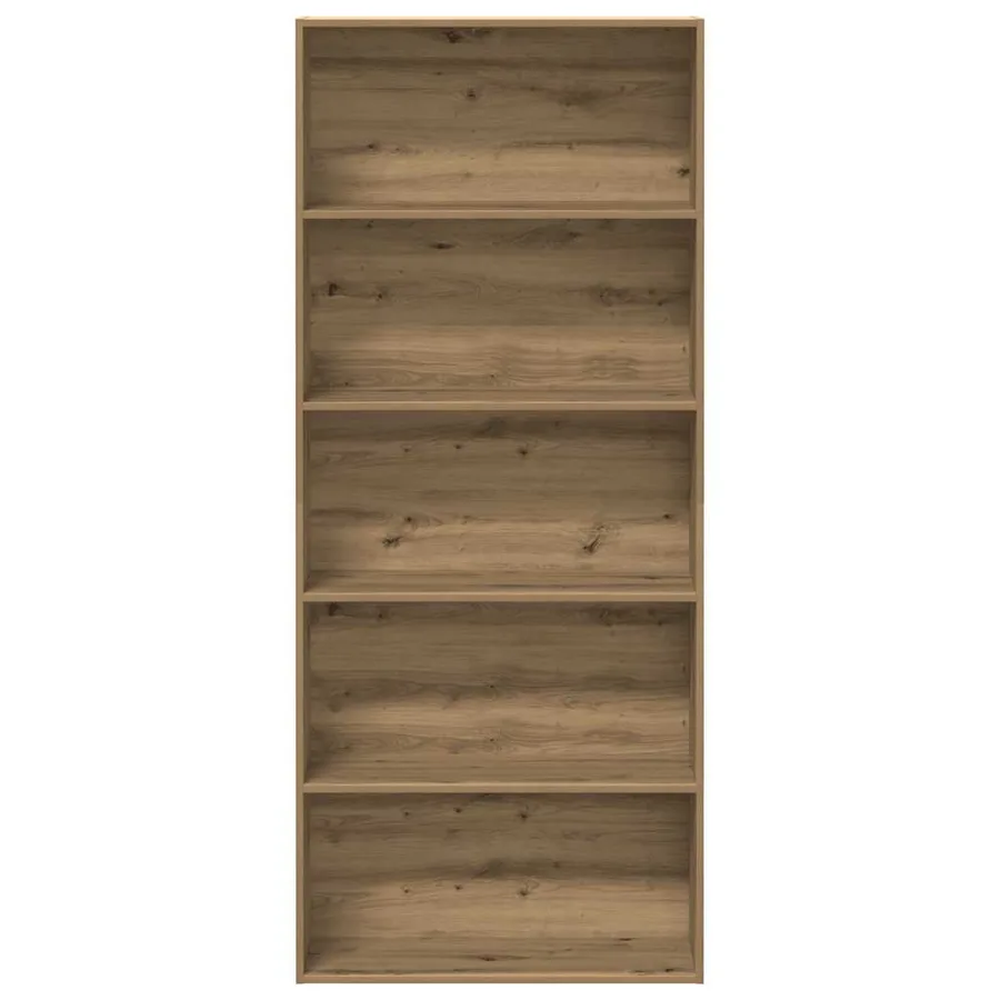 Bibliothèque chêne artisanal 80x30x189 cm bois d'ingénierie - 4
