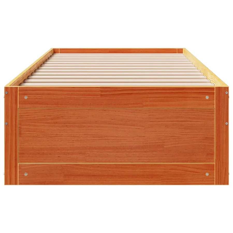 Cadre de lit sans matelas avec tiroirs 90x200cm bois pin massif - 4