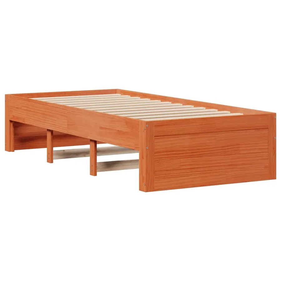 Cadre de lit sans matelas avec tiroirs 90x200cm bois pin massif - 7
