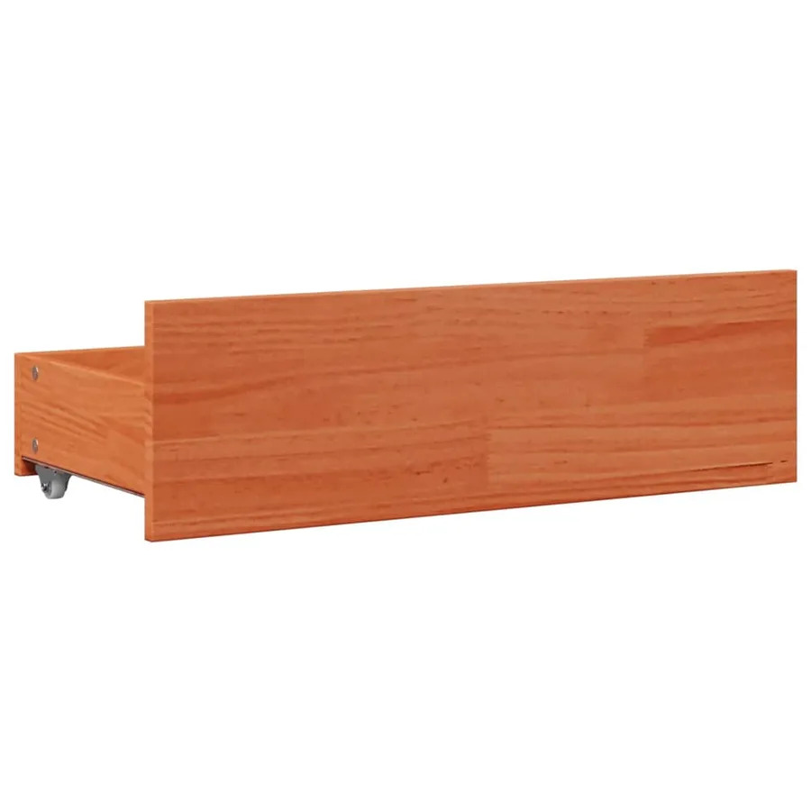Cadre de lit sans matelas avec tiroirs 90x200cm bois pin massif - 8