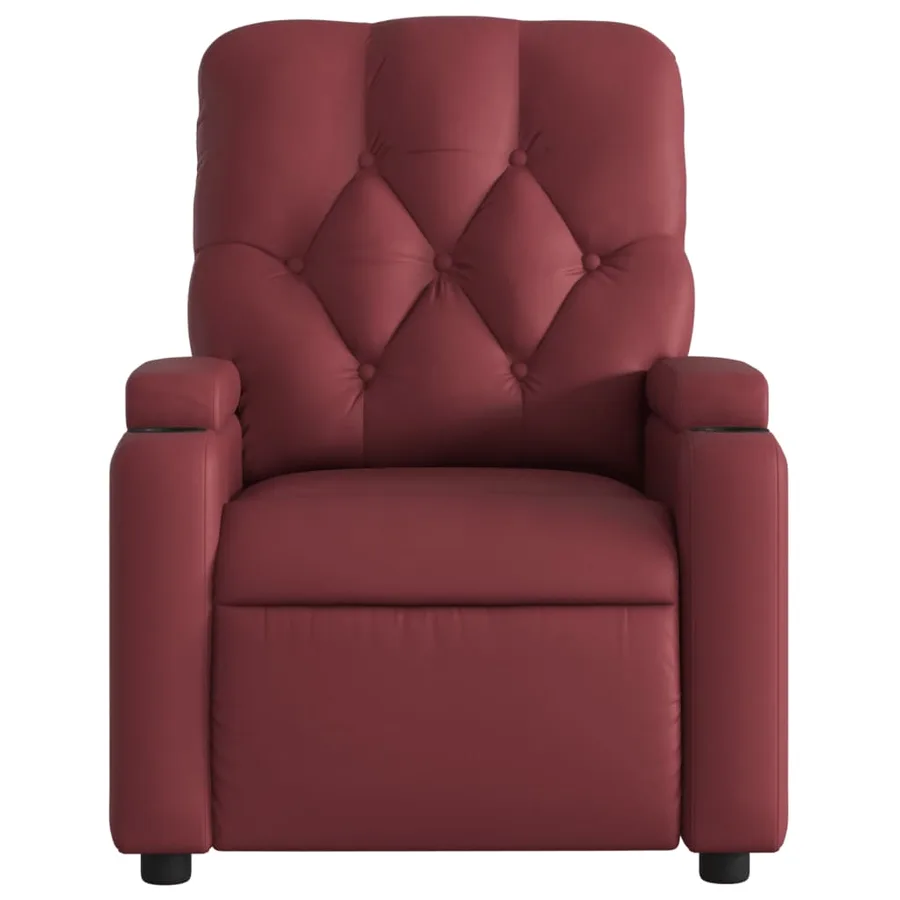 Fauteuil inclinable Rouge bordeaux Similicuir - 6