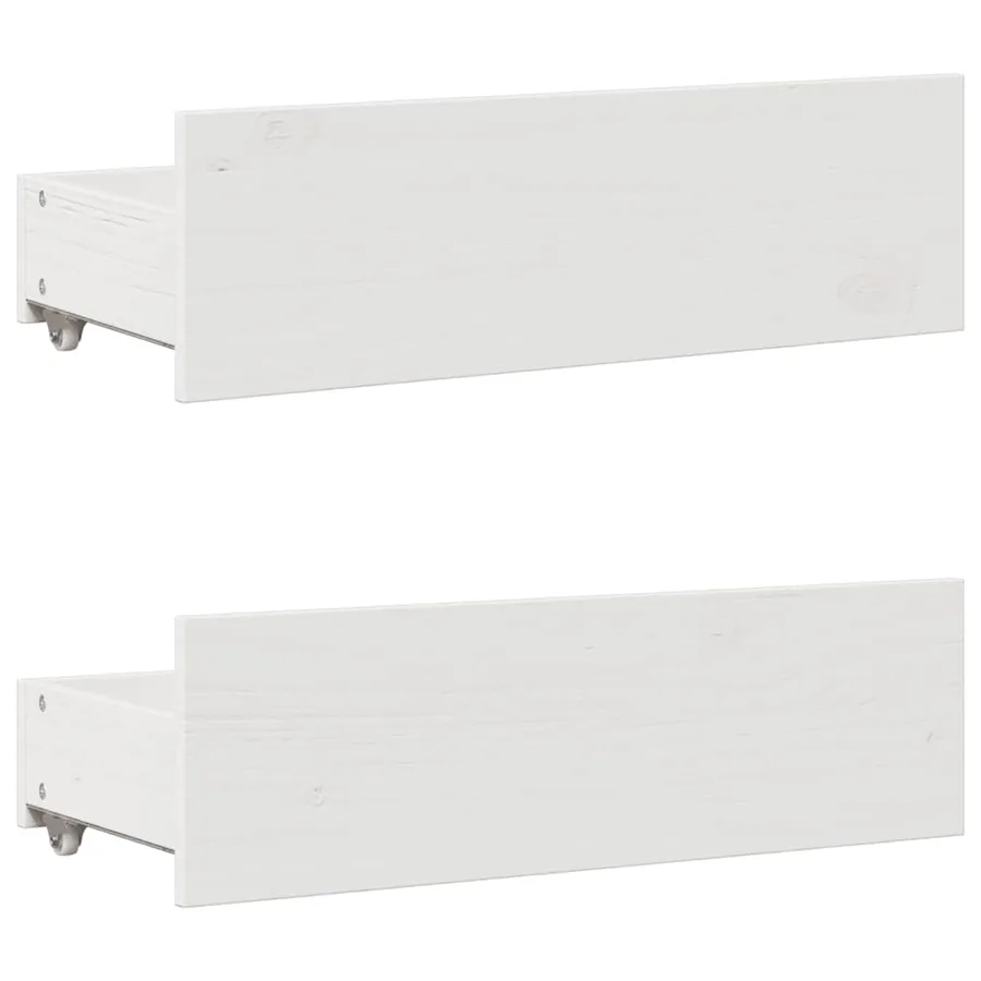 Cadre de lit sans matelas avec tiroirs 135x190 cm bois de pin - 9