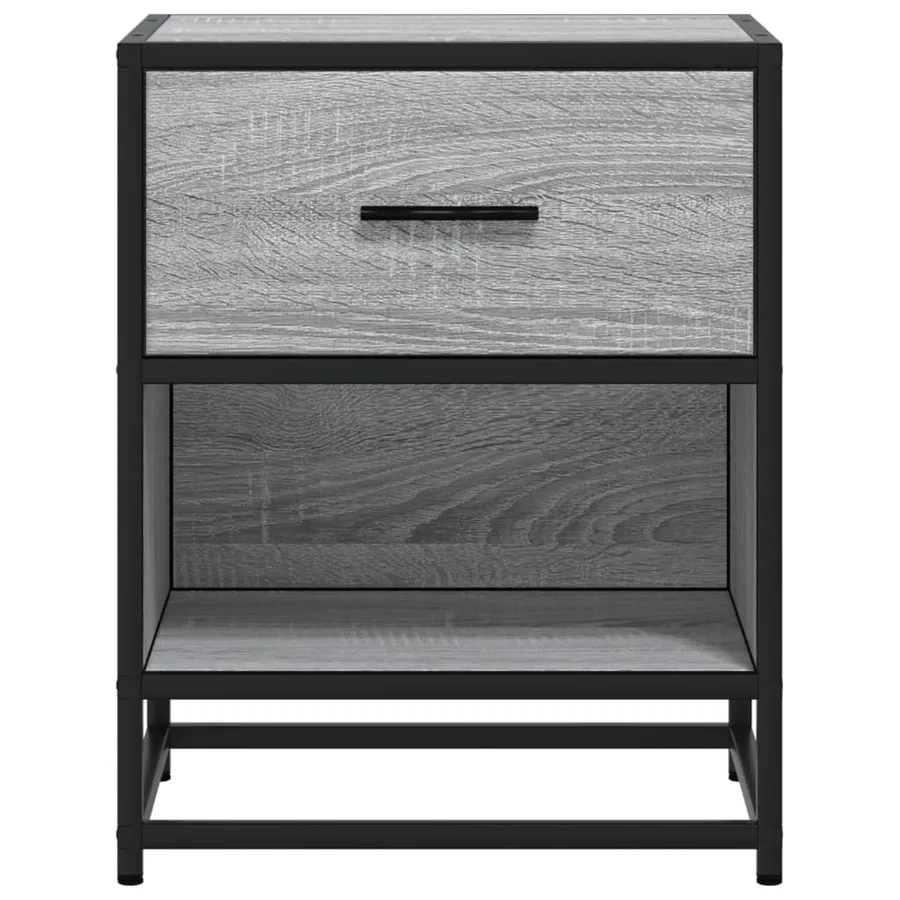 Table de chevet sonoma gris 40x31x50 cm bois d'ingénierie - 5