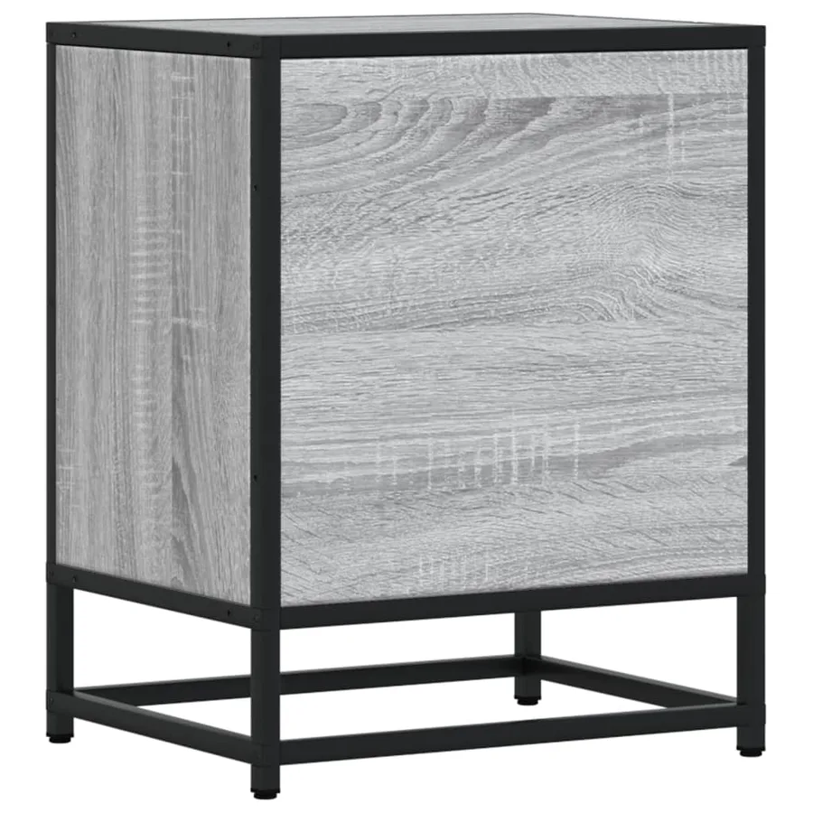 Table de chevet sonoma gris 40x31x50 cm bois d'ingénierie - 7
