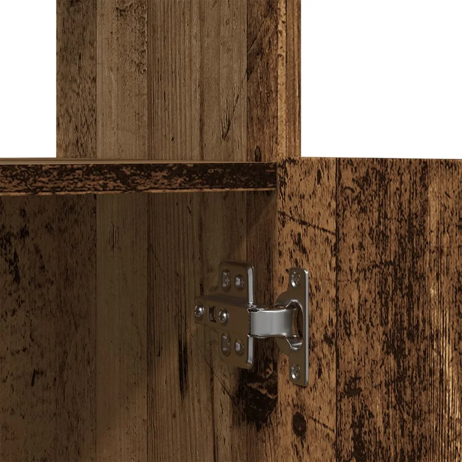 Buffet haut vieux bois 63x33x100 cm bois d'ingénierie - 10