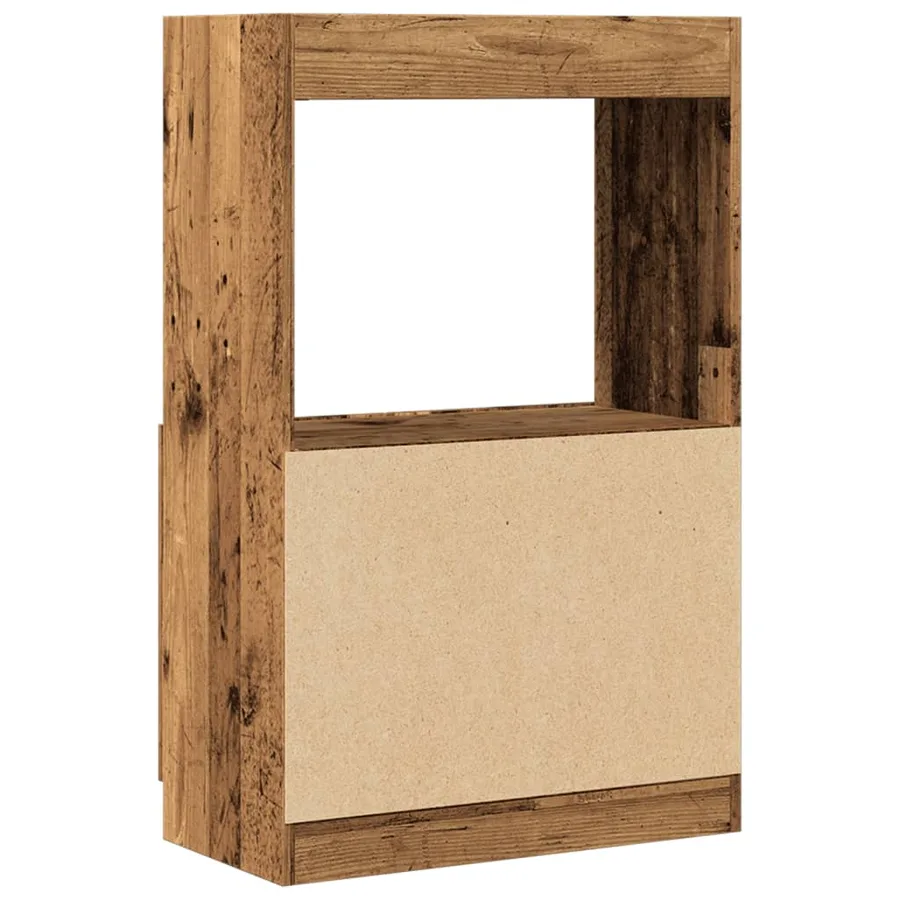 Buffet haut vieux bois 63x33x100 cm bois d'ingénierie - 7