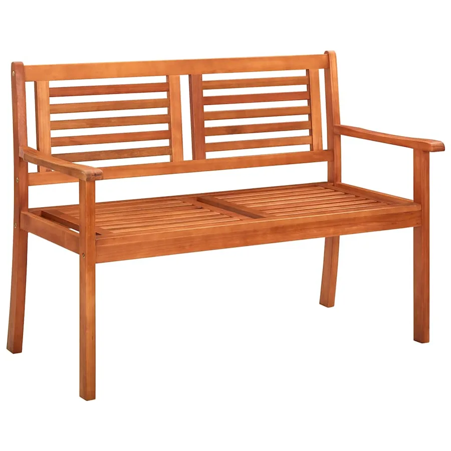 Banc de jardin 2 places avec coussin 120 cm Bois d'eucalyptus - 2