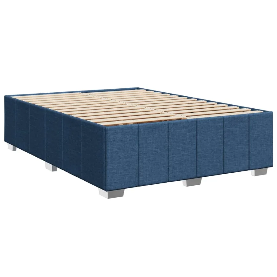 Sommier à lattes de lit avec matelas Bleu 160x200 cm Tissu - 9