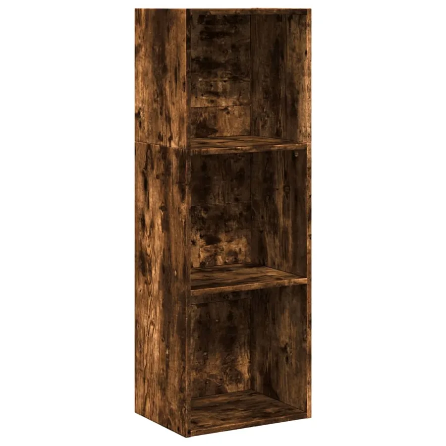 Bibliothèque chêne fumé 40x30x114 cm bois d'ingénierie - 2