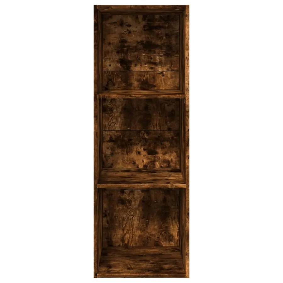 Bibliothèque chêne fumé 40x30x114 cm bois d'ingénierie - 4