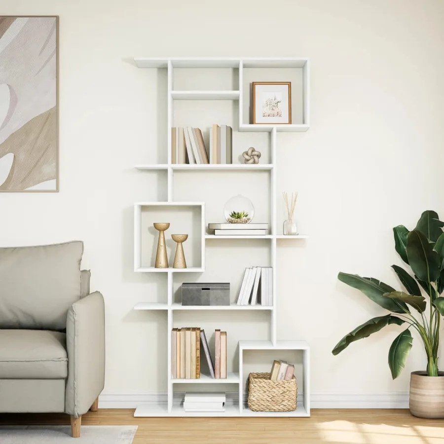 Bibliothèque blanc 92x29x188 cm bois d'ingénierie - 3