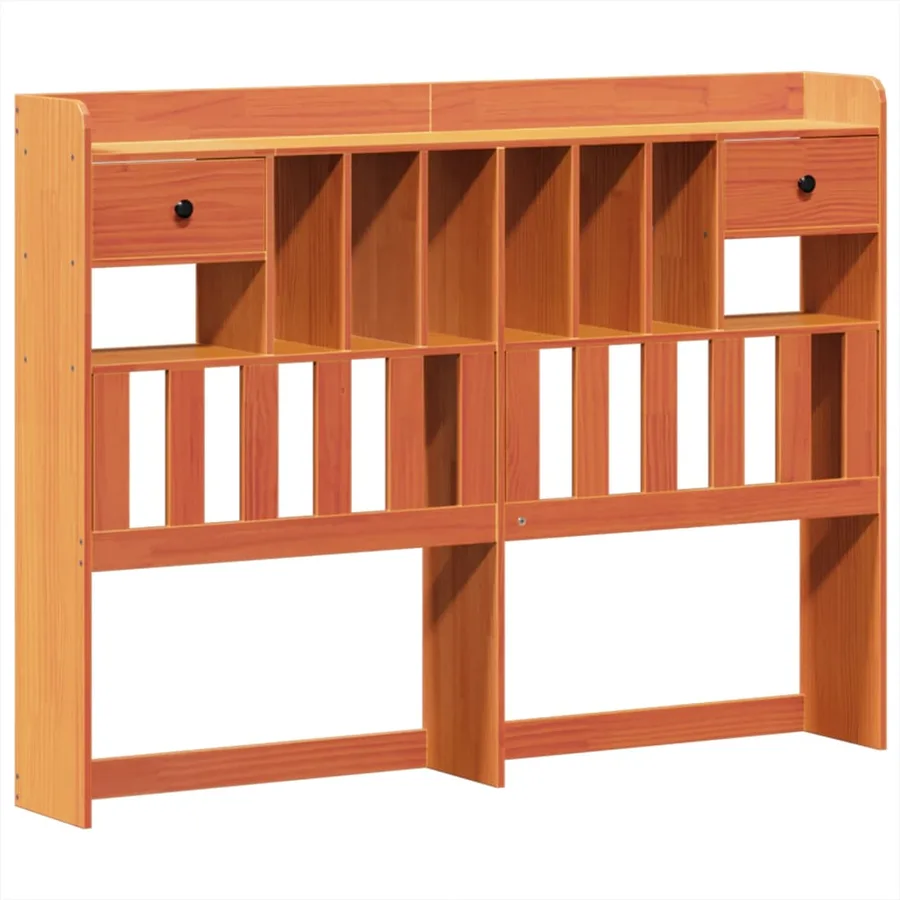 Cadre de lit sans matelas cire marron 150x200cm bois pin massif - 8