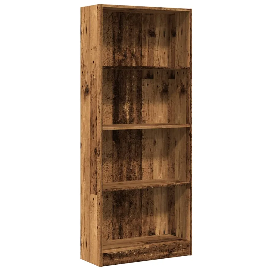Bibliothèque vieux bois 60x24x143 cm bois d'ingénierie - 2