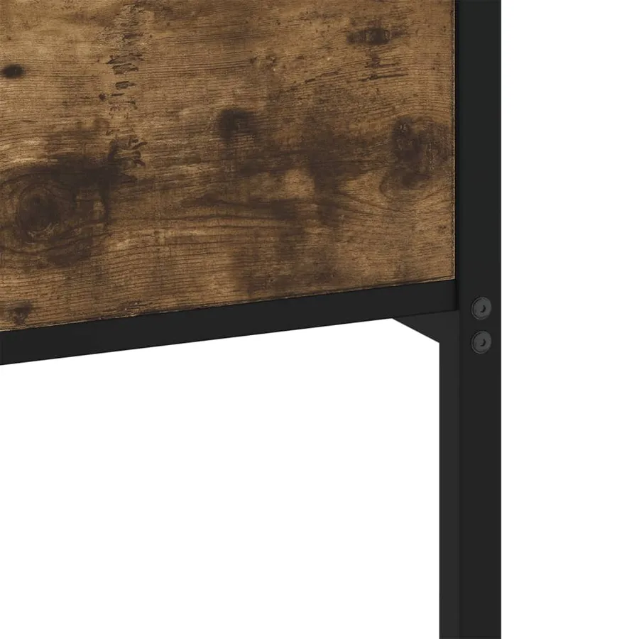 Cadre de lit sans matelas chêne fumé 140x190 cm bois ingénierie - 7