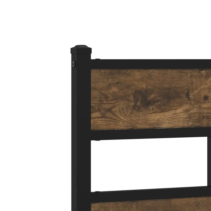 Cadre de lit sans matelas chêne fumé 140x190 cm bois ingénierie - 8
