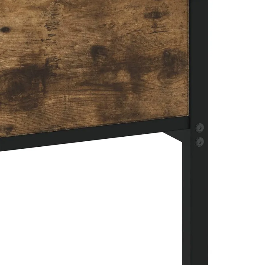 Cadre de lit sans matelas chêne fumé 120x200 cm bois ingénierie - 7