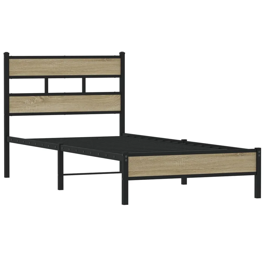 Cadre de lit sans matelas chêne sonoma 100x190 cm - 3
