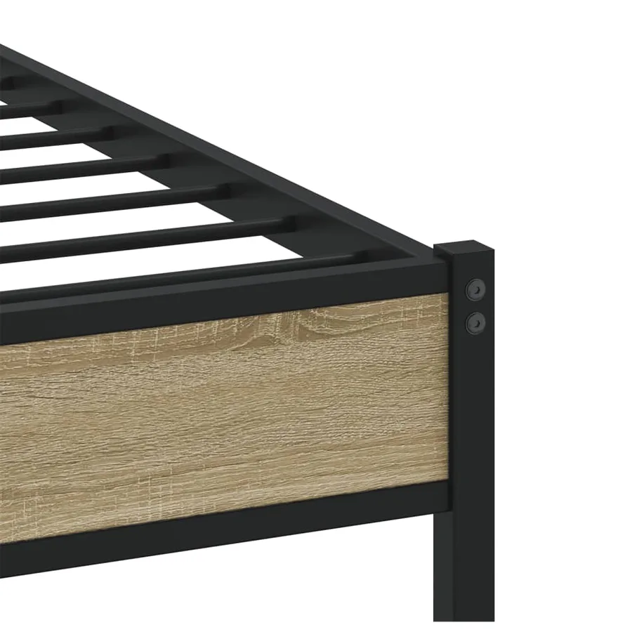 Cadre de lit sans matelas chêne sonoma 100x190 cm - 7