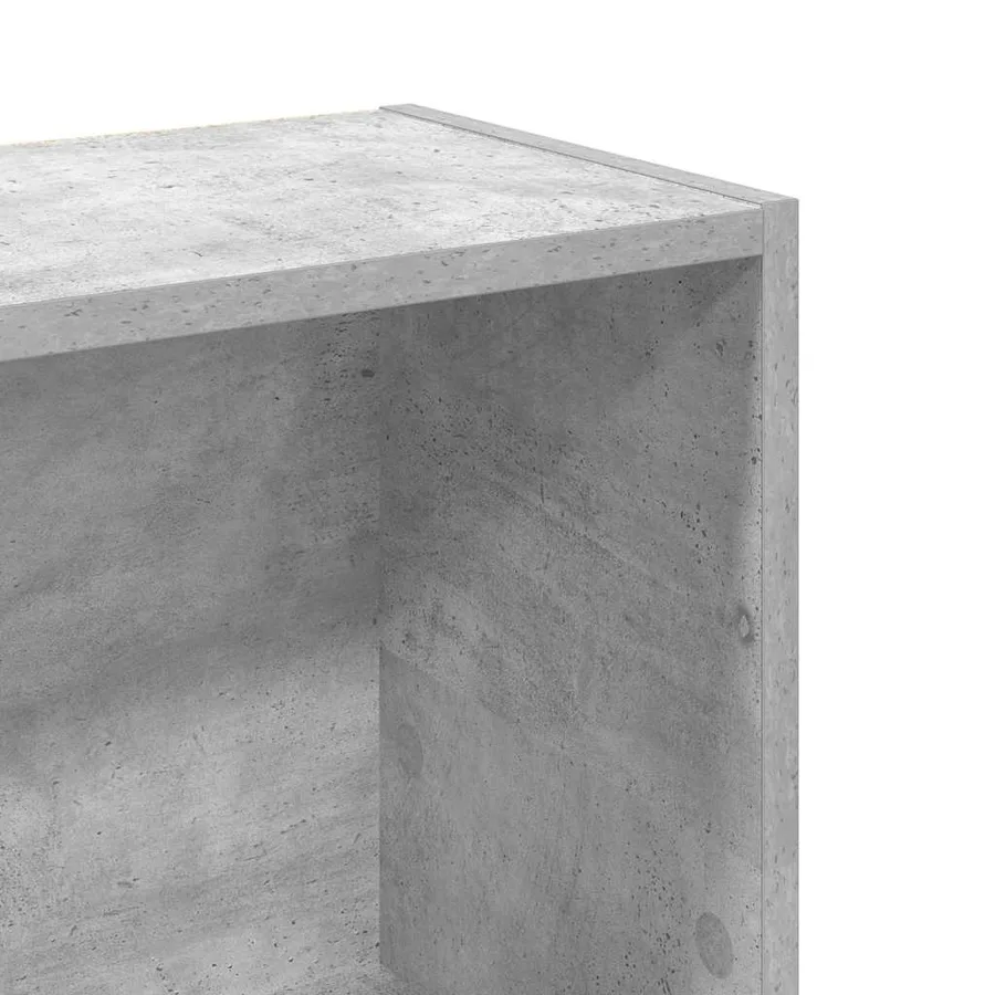 Bibliothèque gris béton 80x24x109 cm bois d'ingénierie - 7