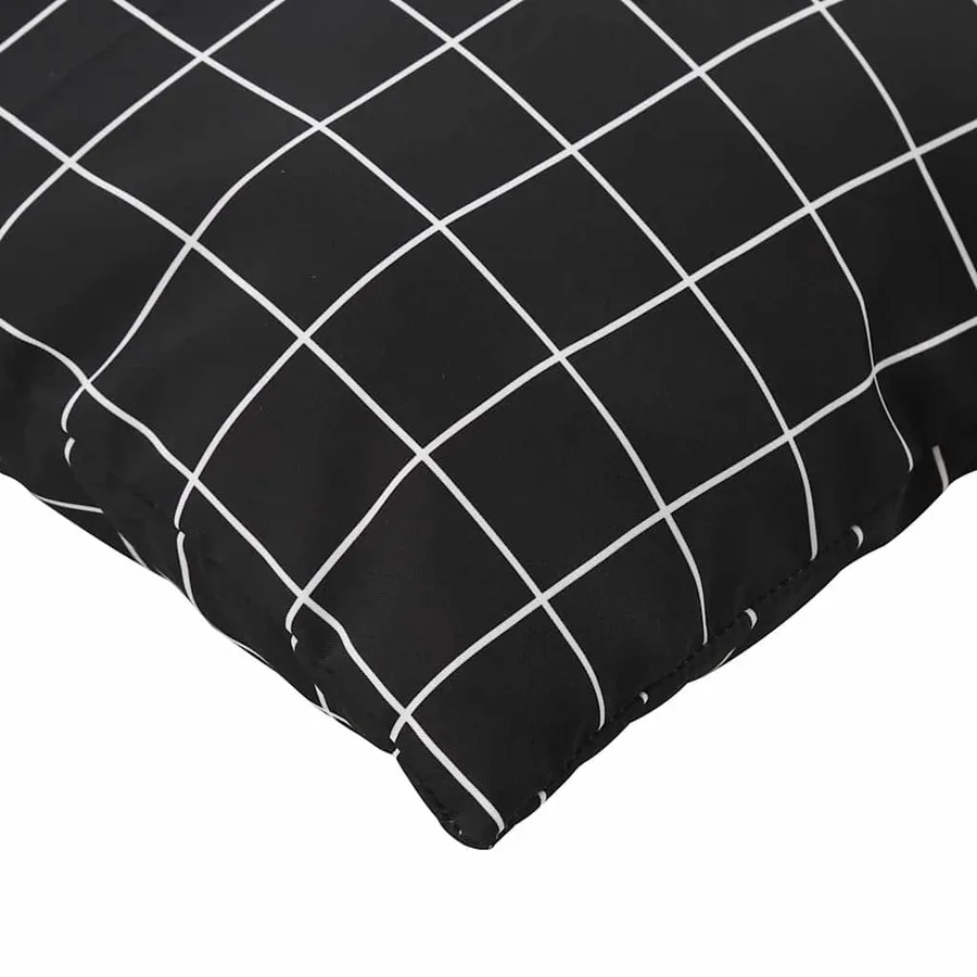 Coussins Éparpillés À carreaux 4 pcs Carreaux Noirs 40 x 40 cm - 6