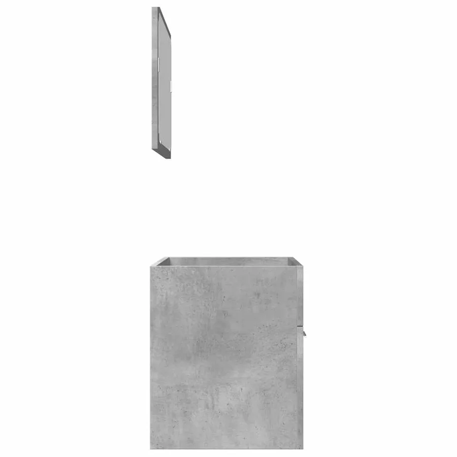 Ensemble de meubles de salle de bain 2 pcs gris béton - 6