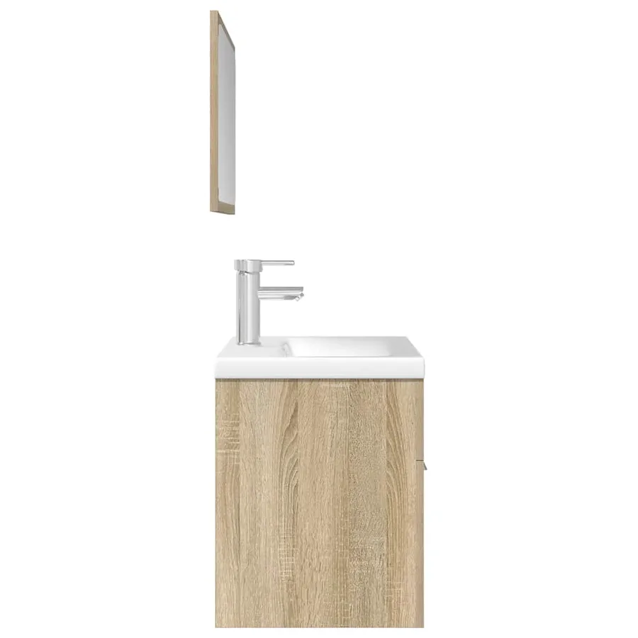 Ensemble de meubles de salle de bain 3 pcs chêne sonoma - 6