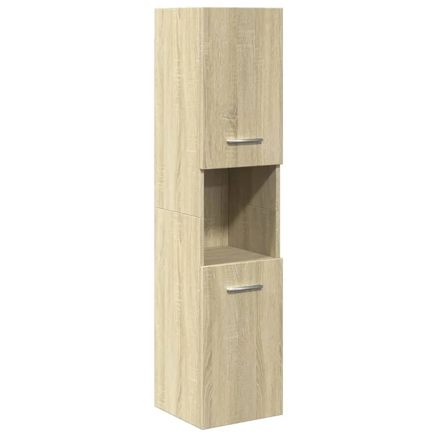 Ensemble de meubles de salle de bain 4 pcs chêne sonoma - 6