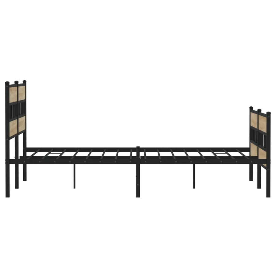 Cadre de lit en métal sans matelas chêne sonoma 193x203 cm - 5